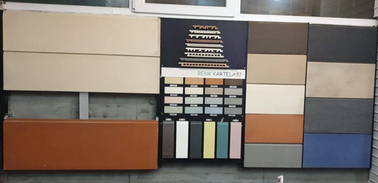 Physical terracotta panel and colour samples